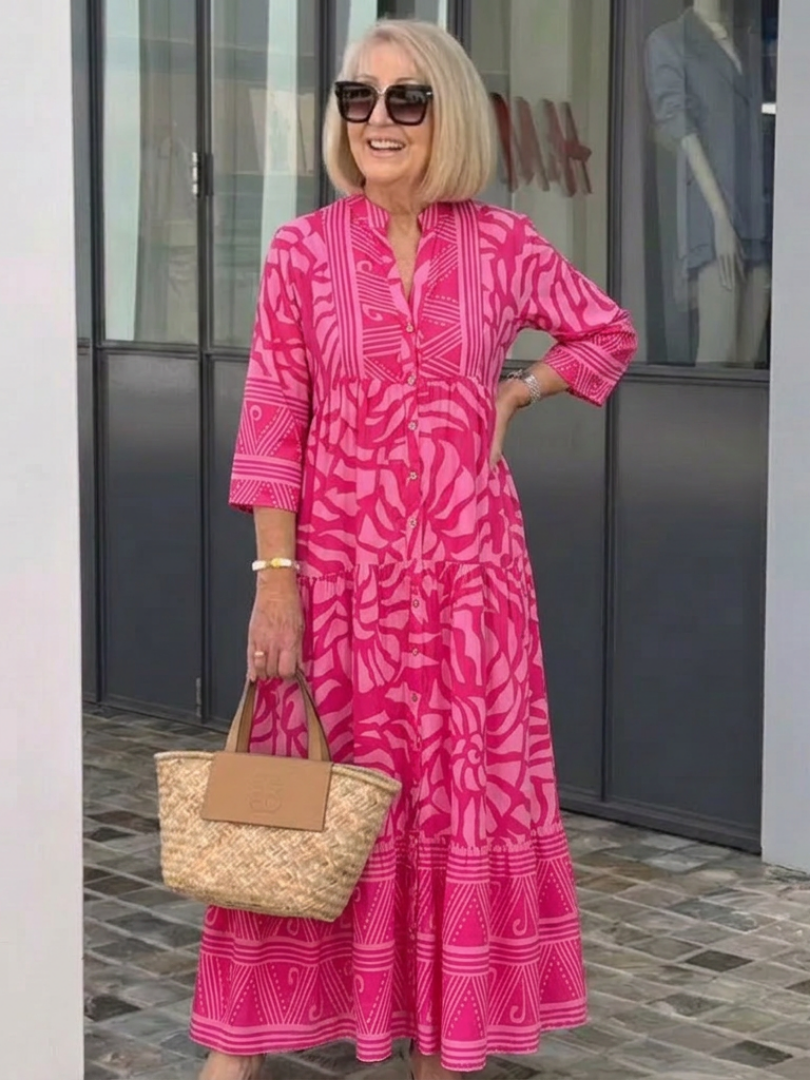 VIRELLE | Robe Midi à Boutons Marielle